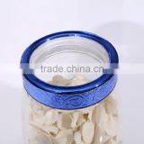 Set 3 Clear Coned Shape Glass Storage Jars With Red Plastic Lid thumbnail-2