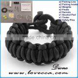 Camping /outdoor 350/550 Cord Firestarter Survival Flint Bracelet With Fishing Tool, Firebar thumbnail-1