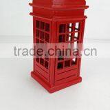 Red Big Telephone Booth Fashion Decor Wooden Money Saving Box thumbnail-4