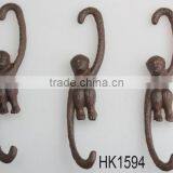 Antique Cast Iron Monkey Wall Hooks,decorative Wall Hooks thumbnail-1
