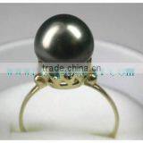 Crown Gold Ring Setting With Pearl Ring thumbnail-2