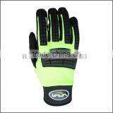 Hi-vis Green Color Impact Firm Grip Oilfield Gloves thumbnail-3