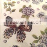Purple Color Butterfly & Rose Design Sticker, Antique Decorative Shinny Glitter Sticker thumbnail-6