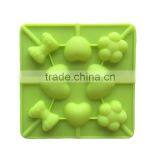 DIY Craft Silicone Mold 8-cavities Cute Lovely Lollipop Sticks Shape Ice Cube Mold Tray Random Colour thumbnail-3