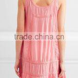 Pretty Boho Crochet-Trimmed Mexican Embroidered Semi-sheer Voile Beach Mini Dress Names Of Girls Dresses HSD5890 thumbnail-4