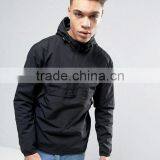 2017 Best Price High Quality Overhead Design Durable Hooded Funnel Collar 100% Polyester Black Casual MenJacket thumbnail-1