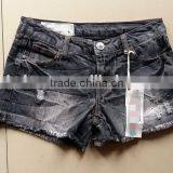 Cheap Stock Lots of Lady's Low Waist Destroy Washed Sexy Denim Shorts thumbnail-1