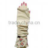Lady Long Knitted Arm Warmers With Ruffle thumbnail-1