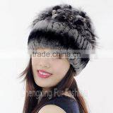 CX-C-135C Wholesale Warm Genuine Rex Rabbit Fur Women Hat thumbnail-4