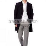 2014 Cheap Price High Fashion Classical Design Black Lapel Slim Fit Mens Cashmere Men Coat thumbnail-1