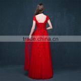 MGOO Cheap Price Wholesale Red Lace Long Prom Dress Ladies Elegant Chiffon Evening Dinner Long Dresses Handmade 2040 thumbnail-4