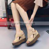 Zm50101b Summer Lady pu Sandal Flange Women Height Increasing Shoes thumbnail-4