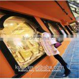 2016 New Autumn Winter Coat Women Faux Fur Coat Fake Rabbit Fur Jacket Casual Striped Loose Pink Long Coat thumbnail-1