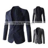 1 pc Hot Sale Good Quality 4 Size for Choice Slim Fit Striped Long Sleeve V Neck Slim Fit Men Blazer thumbnail-5