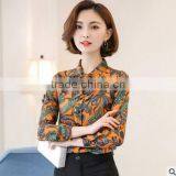 New Models Blouses Fashion Elegant Office Blouse Work Wear Loose Printed Women Formal Tops and Blouses thumbnail-2