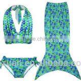 2017 Sexy Swimwear Custom Girl's 3pcs Mermaid Tail Rainbow Princess Bikini Children Bathing Suit Child Cute Swimsuit Kids thumbnail-6