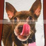 Custom 3D Photo Printed Fleece Throw Carpet Blanket For Dogs