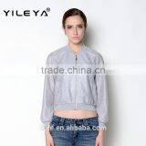 Unique Comfortable Fabric Used Fashion Casual Crop Style Women Coat Model thumbnail-3