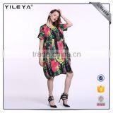ODM Services Women Dress Women Casual,print Dress,short Sleeve Dress thumbnail-3