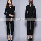 The New Style Two Pieces Women Autumn Casual Suit Blouse & Pant Plus Size Woman Suit thumbnail-1
