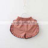 High Quality Pure Color Summer Girls Ruffle Shorts thumbnail-2