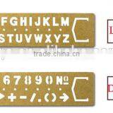 Brass Bookmark/DIY Drawing Templates/Hollow Out Ruler for Planner,Scrapbook, Handbook thumbnail-3