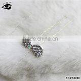Trendy Crystal Bow Hair Pin Rhinestones Hair Sticks Women Wedding Jewelry Hair Styling 6.5CM thumbnail-1