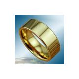 Very Plain Gold Plated 8mm Width Tungsten Ring