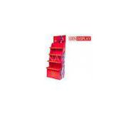 4 Tier Corrugated Cardboard Product Display Stands For Beverage