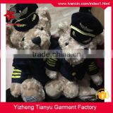 Soft material custom teddy bear plush police teddy bear uniform teddy bear