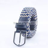 2015 new fashion braided elastic rope stretch trouser belt, elastic belt, braided belt