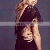 Sleeveless Fringe Real Sample Party Cocktail Eveing Dresses in Germany NT6754 thumbnail-5