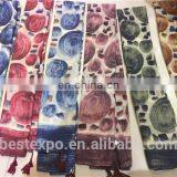 Girls Beautiful Flower Scarf Cotton Jacquard Wedding Shawl New Style Hijab thumbnail-5