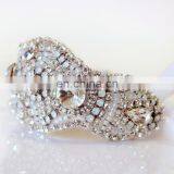 Aidocrystal Opal Bridal Statement Crystal Jewelry Bracelet Rhinesone Wedding Cuff Bangle thumbnail-1