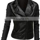 Factory price harley leather jacket luxurious leather jacket for women
