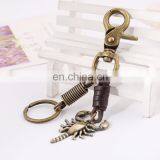 Factory Price Brass Metal Buckle Leather Braided Alloy Scorpion Pendant Keychain thumbnail-3