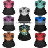 HQP-SY11 HongQiang Skeleton Skull Bandana Halloween Neck Half Face Silk Scarves Multifunctional Mask Shield Riding Hair Scarf thumbnail-3