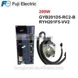 200W FUJI Motor Servo Motor Set GYB201D5-RC2-B + RYH201F5-VV2