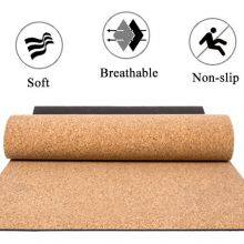 Rubber Cork Yoga Mat Eco Friendly Non Slip Natural Factory Price Custom OEM Logo Printing thumbnail-5
