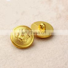 Shinny Fancy clothing Down Hole Flat Shirt Shank Military ABS Gold Button