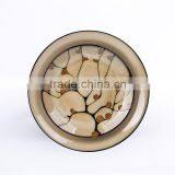 16-piece Reactive Glaze Stoneware Dinnerware Set With Painted Buds thumbnail-2