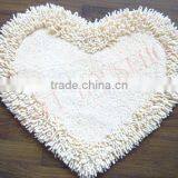 Heart Shaped Bath Mats Chenille Mats and Rugs