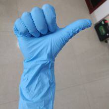 Long Cuff Blue Color Nitrile Disposable Gloves For Medical Industry Factory thumbnail-3