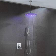 Concealed LED Square Shower Head With Shower Arm Shower Mixer 304 Stainless Steel Showerhead thumbnail-2