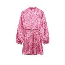 Spring New Women's Fashion European and American Style Loose Flower Printed Short Dress thumbnail-3