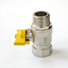 Шаровой кран с внутренней и наружной резьбой DN15. Профессиональный шаровой кран для газа. Газовые фитинги для кухни. Медный шаровой кран. Выключатель газового крана thumbnail-4