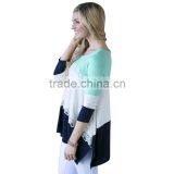 Designer Western Irregular Pastel Color Patchwork Colorblock Bohemian Women Lace Ladies Tops thumbnail-5