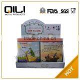 Stainless Steel Hip Flask Set/hip Falsk With Cup/russian Steel Hip Flask Price