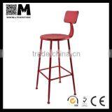 old style bar shop furniture powdercoated metal chair industrial steel bar chair