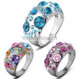 Cheap Price Wholesale Gold Ring Designs Colorful Crystal Stone Ring for Girls thumbnail-1